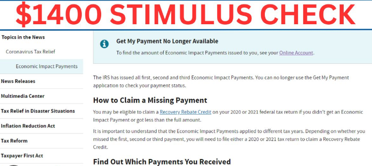 Understanding the $1,400 Stimulus Check: Eligibility, Deadlines, and How to Apply
